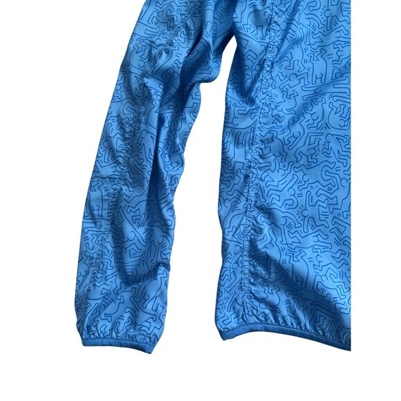 SPRTZ x Keith Haring Mens Blue Graphic Windbreaker Jacket Size Large - Picture 2 of 6